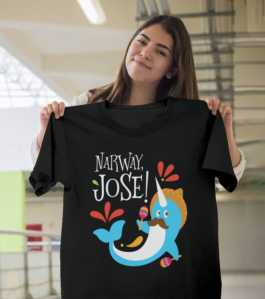 Narway Jose Narwhale Sombrero Maracas Fiesta Fun T-Shirt