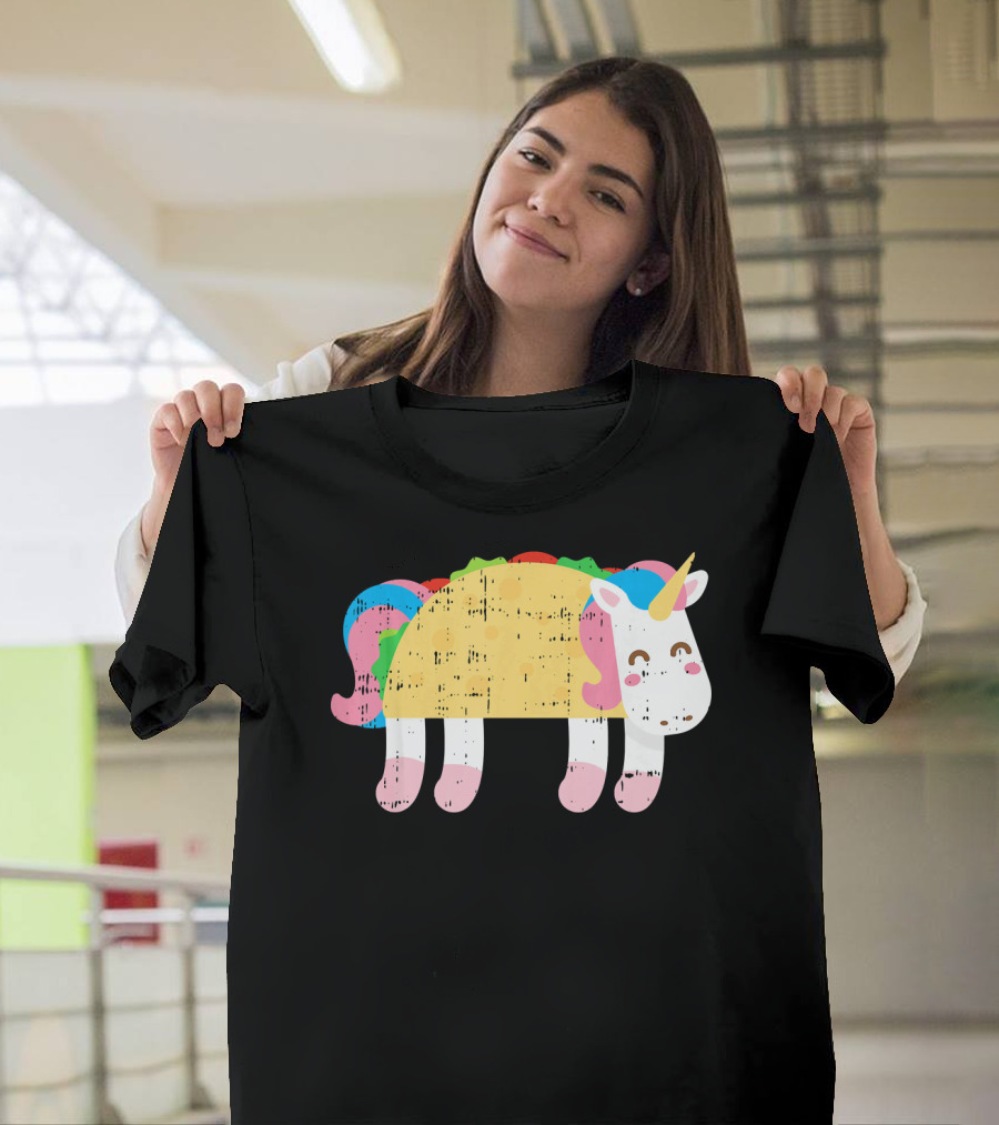 Cute Unicorn Taco Cinco De Mayo Festive Foodie T-Shirt