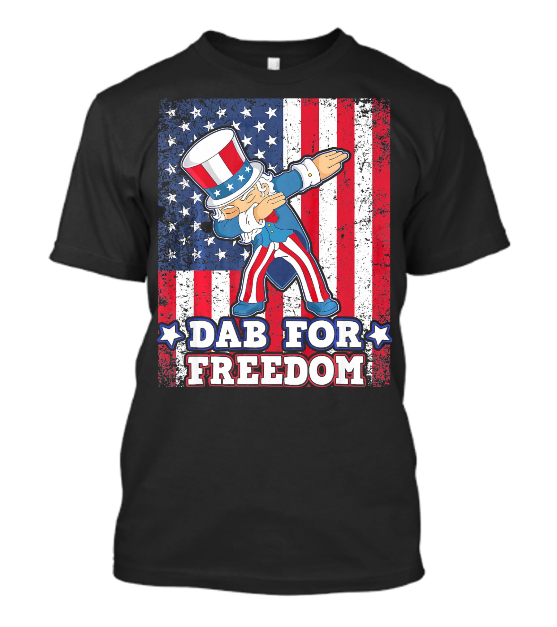 Uncle Sam Dabbing Dab For Freedom Patriotic Flag T-Shirt