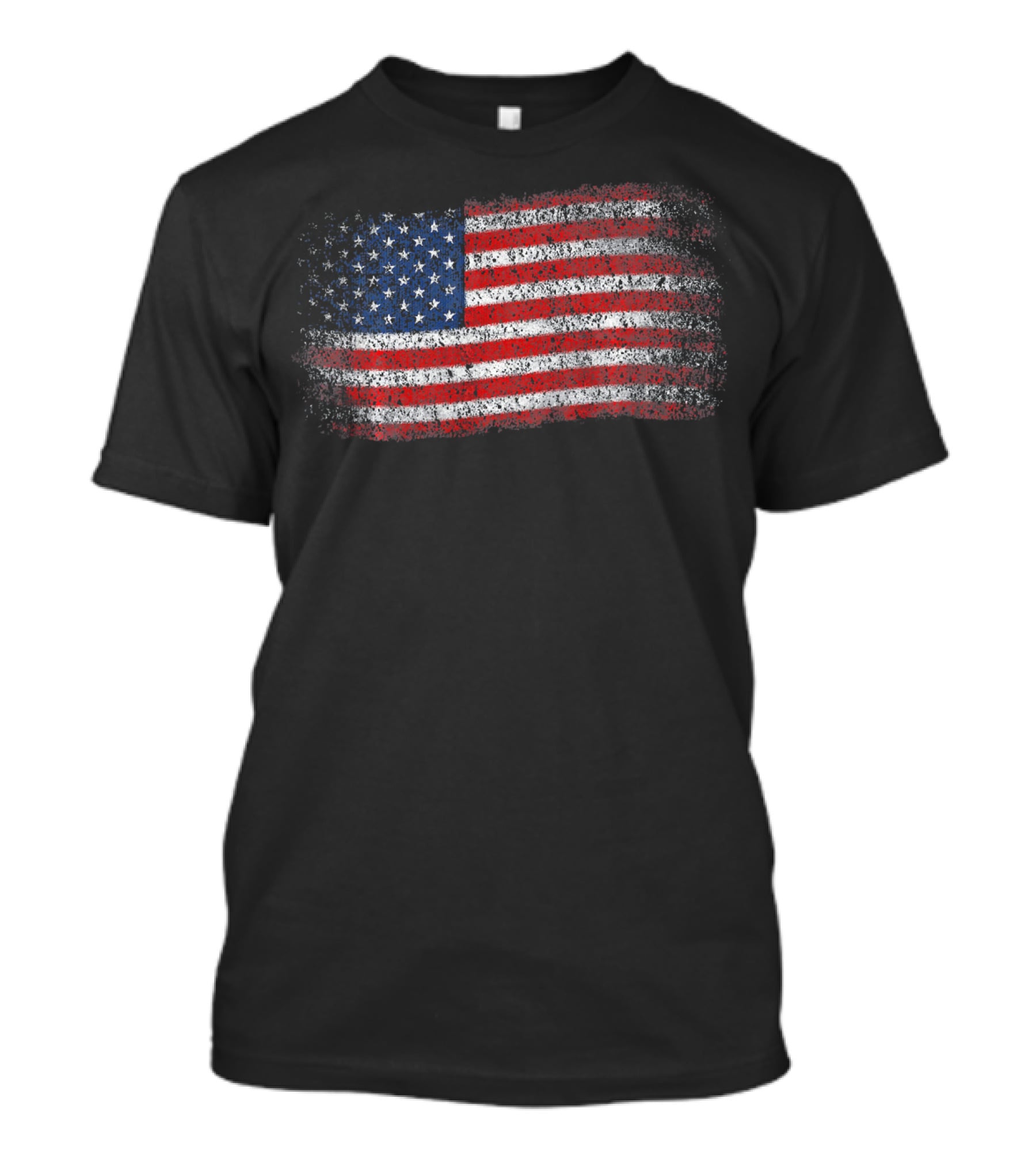 Vintage Distressed USA Flag Patriotic American T-Shirt