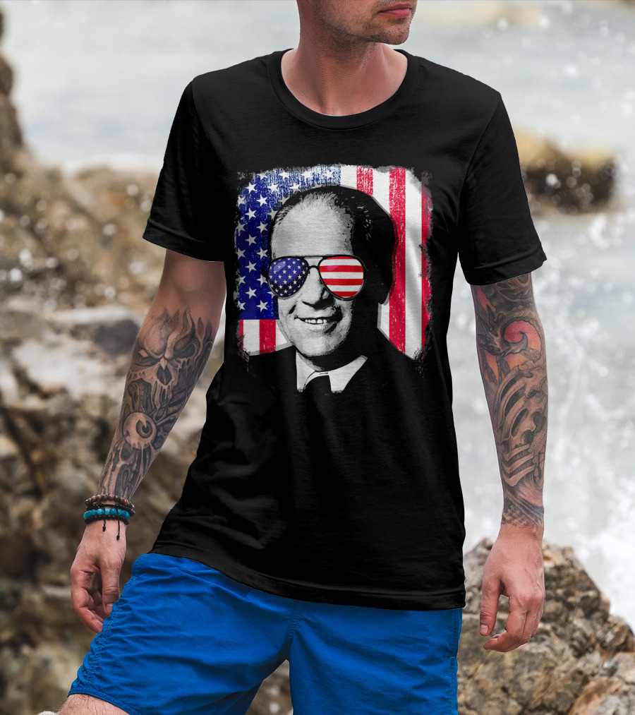 Gerald Ford American Flag Sunglasses Independence Day T-Shirt