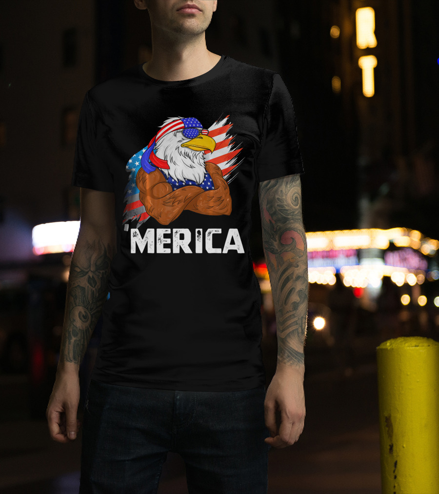 'Merica USA Eagle Freedom American Patriot T-Shirt