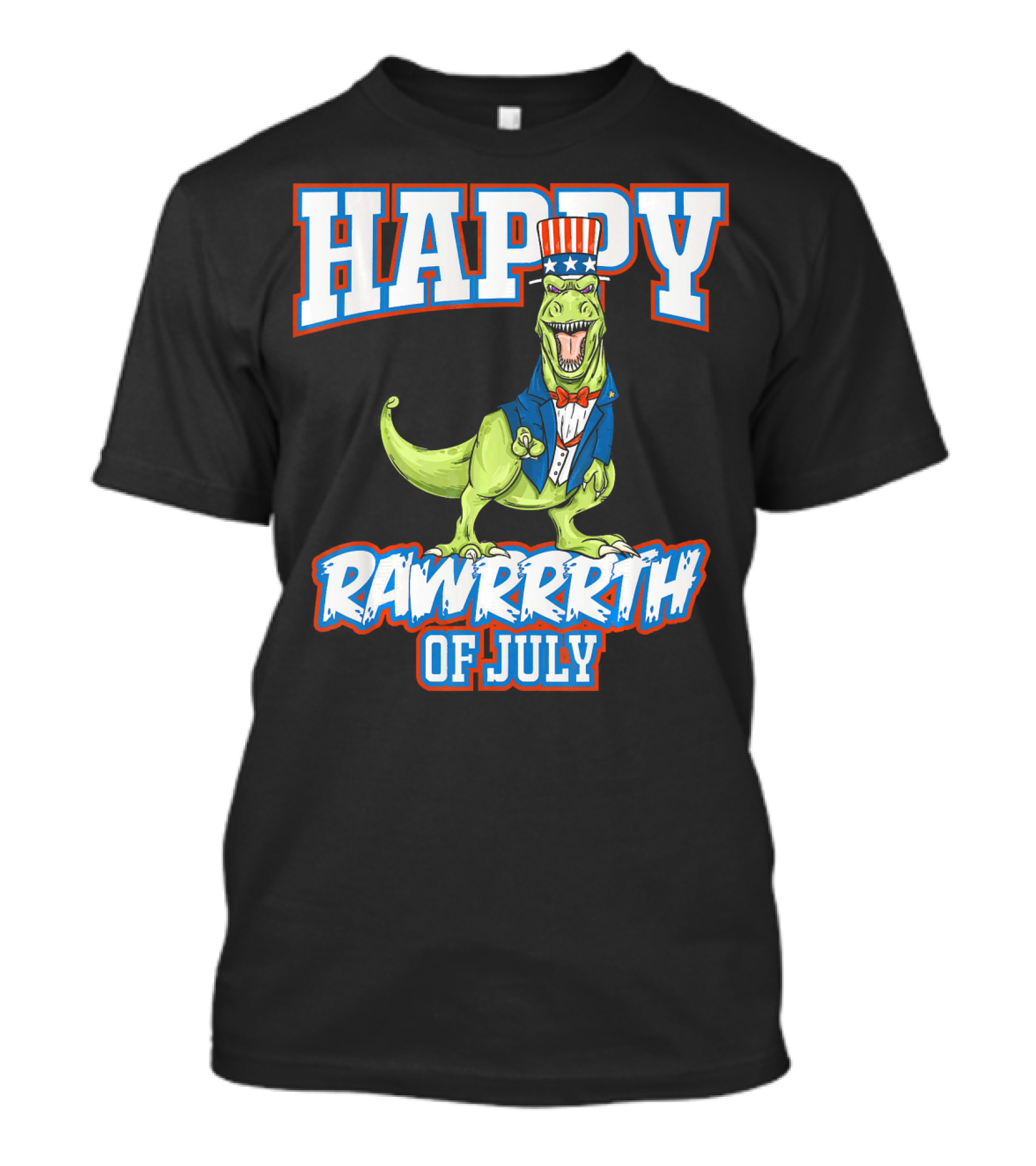 HAPPY RAWRRRTH OF JULY T REX DINOSAUR UNCLE T-Shirt