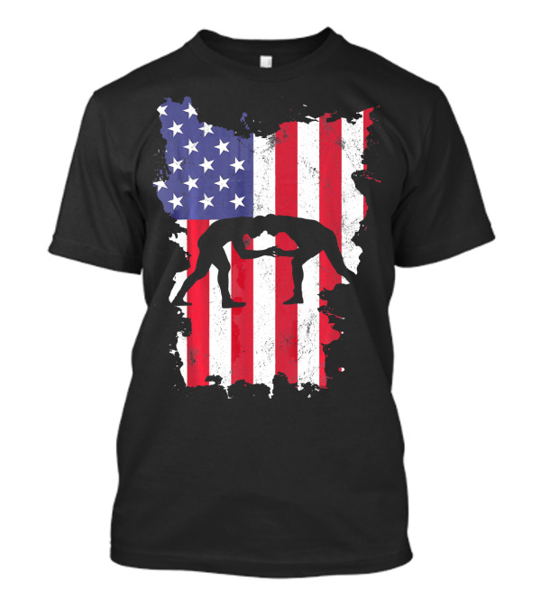 4th Of July Wrestling USA Flag America T-Shirt
