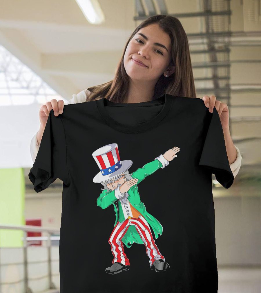 Irish Uncle Sam Dabbing 4th of July T-Shirt