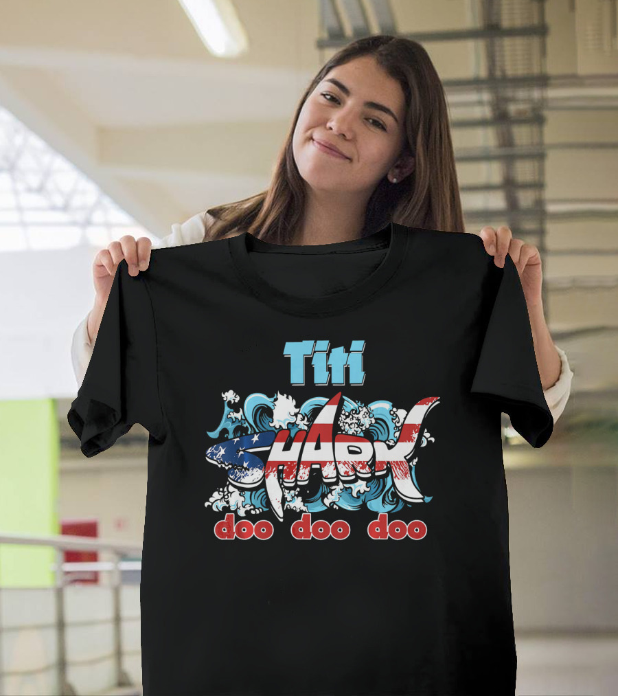 Titi Shark US Flag Doo Doo Doo T-Shirt