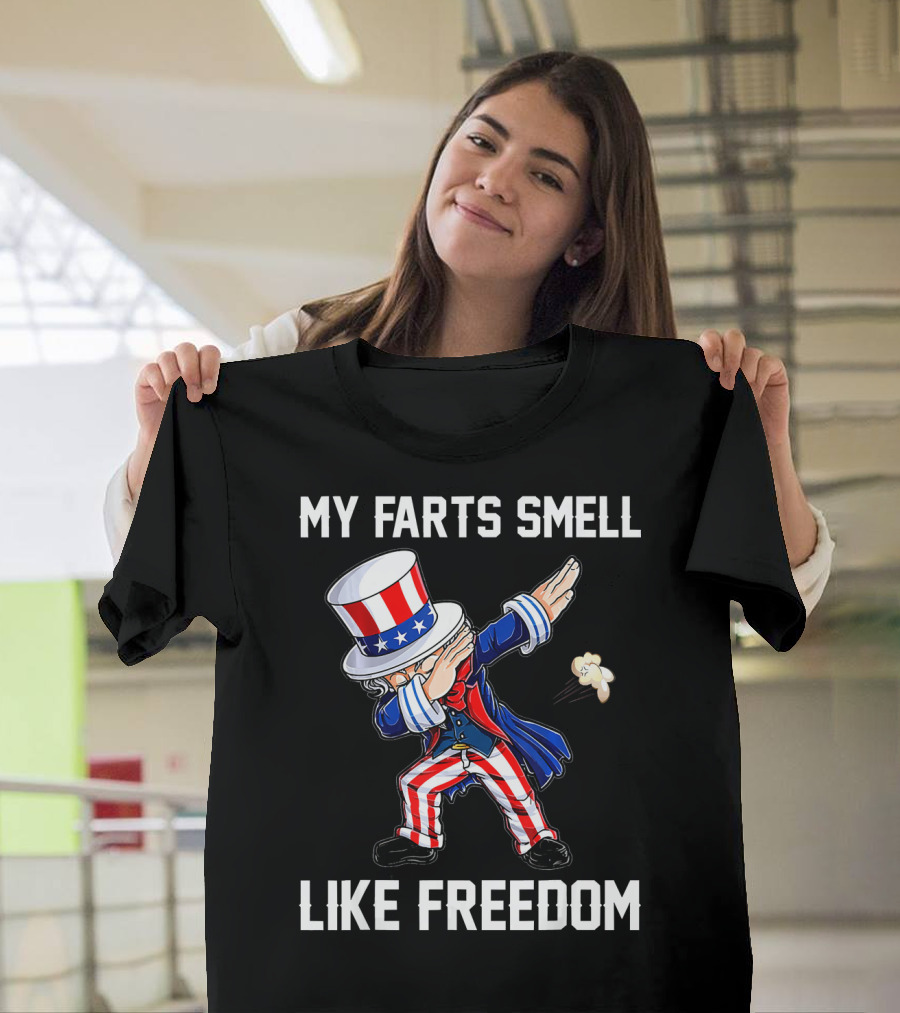 Uncle Sam Dabbing My Farts Smell Like Freedom T-Shirt
