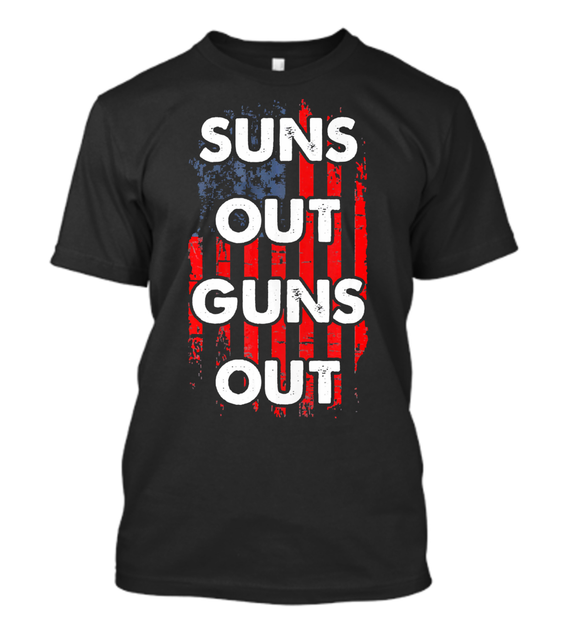 Suns Out Guns Out USA Flag Suns T-Shirt