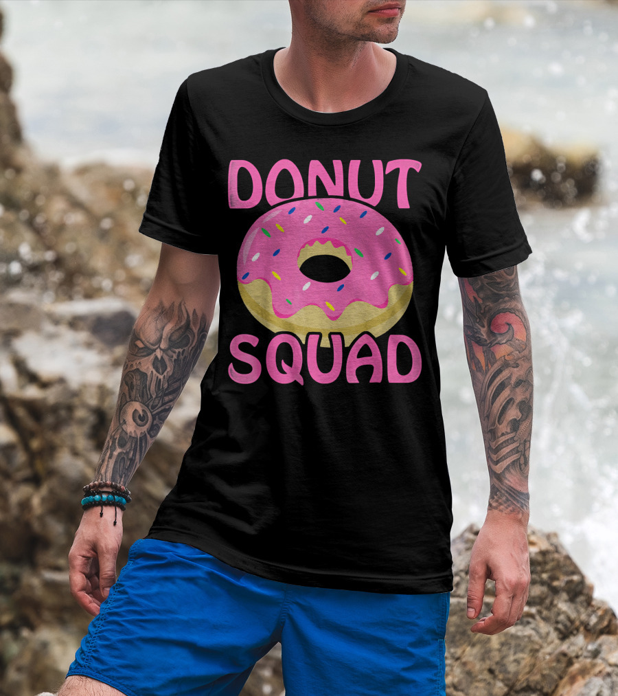 Donut Squad Pink Sprinkles Birthday T-Shirt