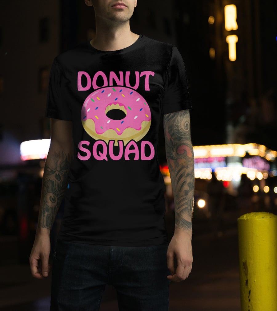Donut Squad Pink Sprinkles Birthday T-Shirt