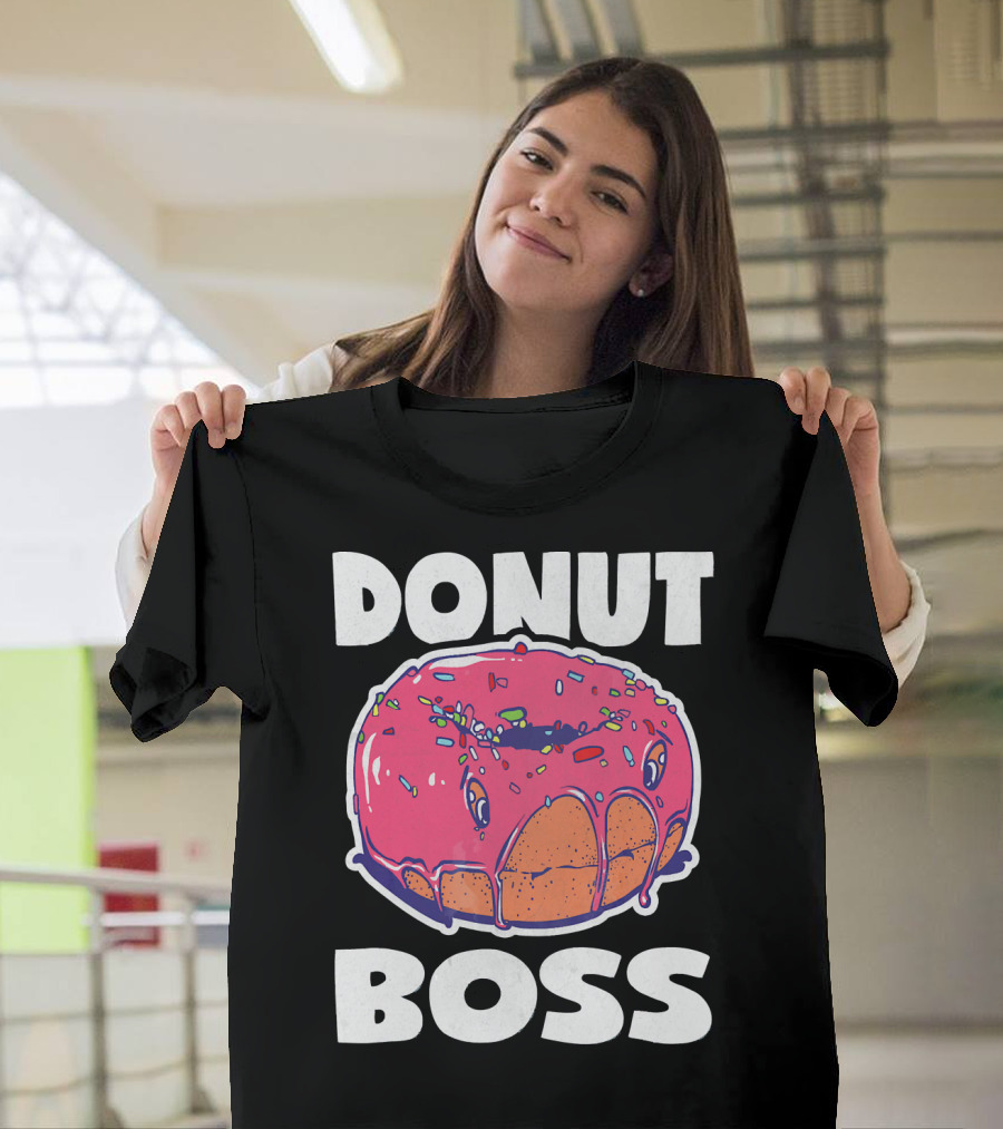 Donut Boss Vintage Baked Fried Cake Donut T-Shirt