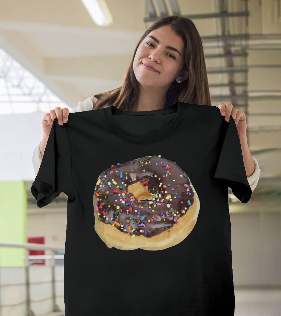 Chocolate Icing Colorful Sprinkles Donut Delight T-Shirt