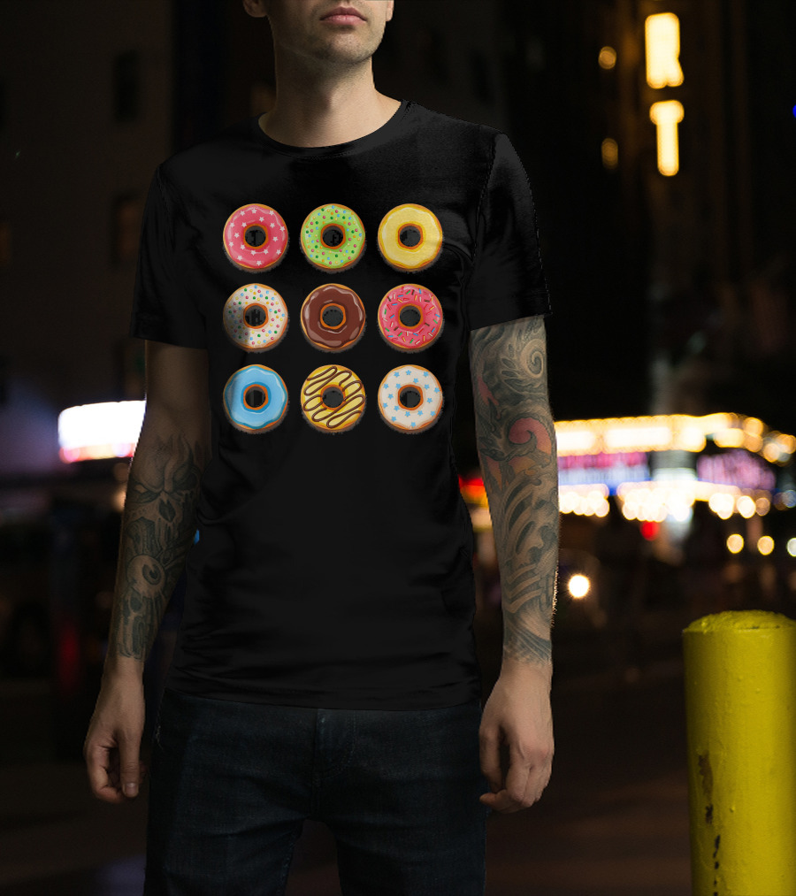 Donuts Sweet Mom Teens Girls Colorful T-Shirt
