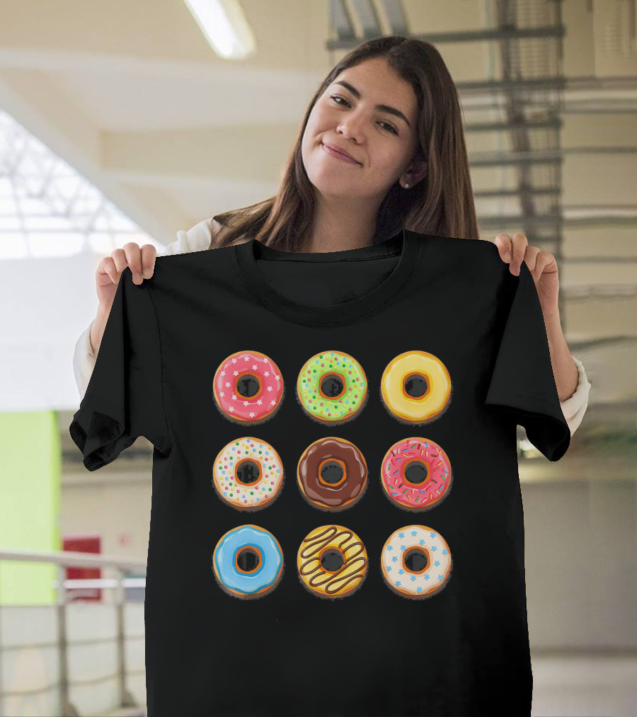 Donuts Sweet Mom Teens Girls Colorful T-Shirt