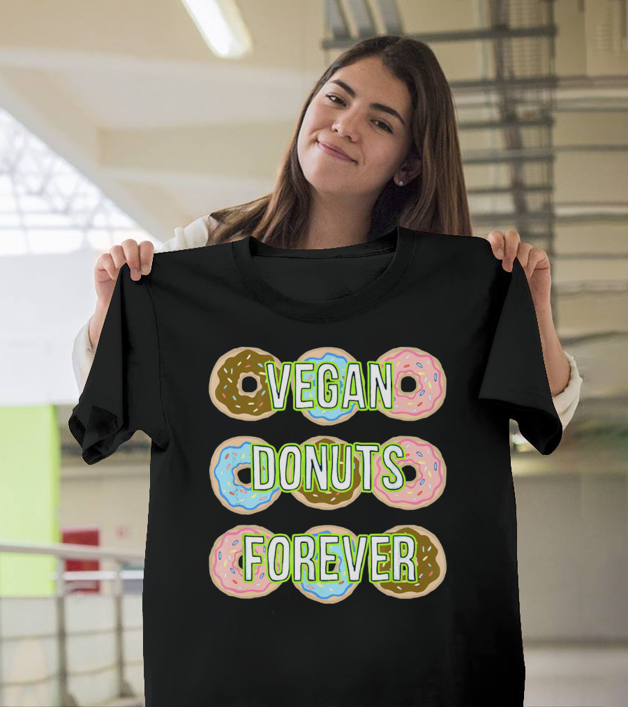 Vegan Donuts Forever Sprinkles Doughnut T-Shirt