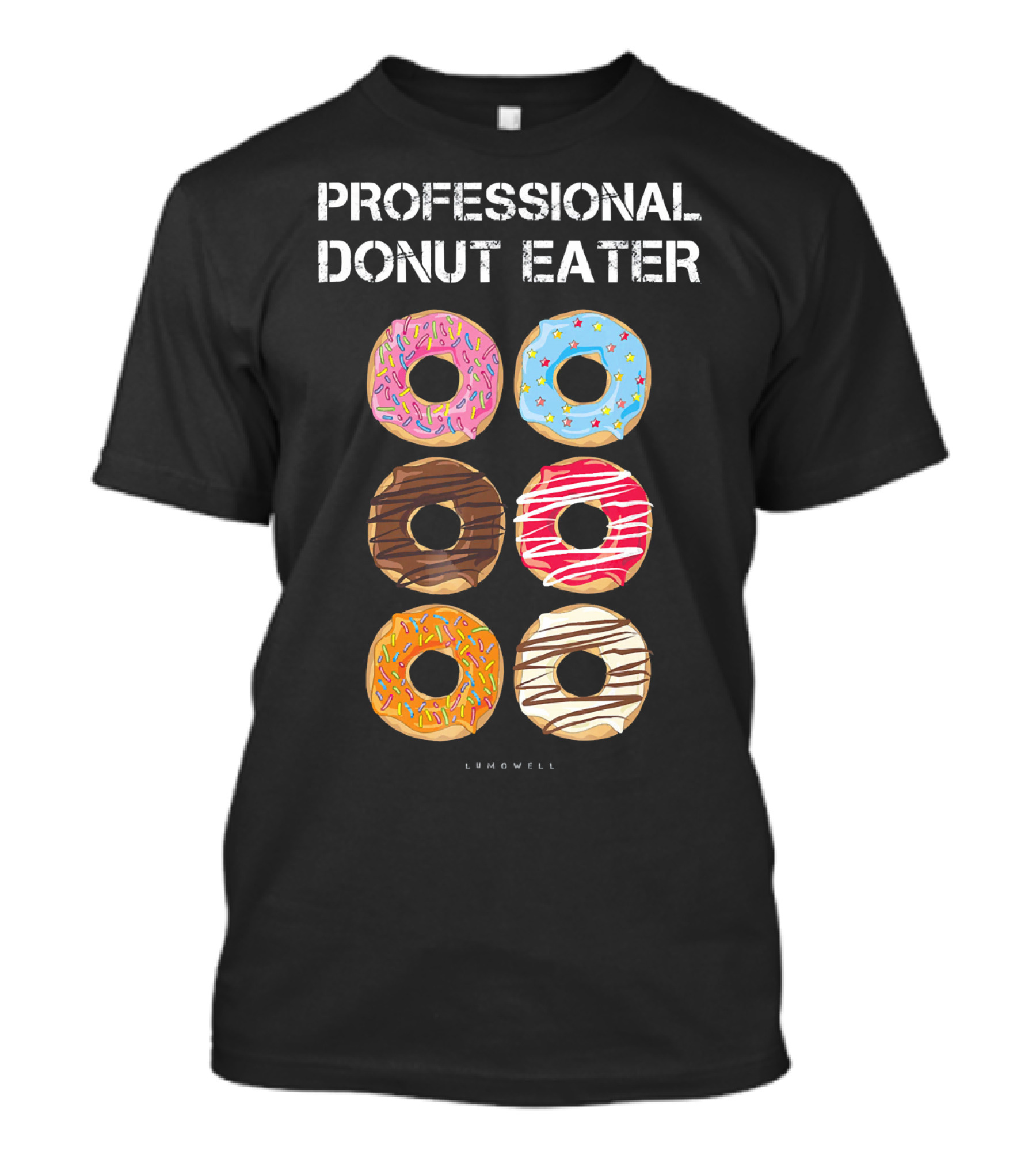 Professional Donut Eater Lumowell Colorful Donuts T-Shirt