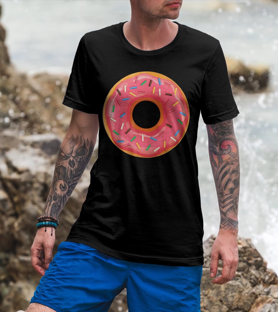 Simple Colorful Sprinkle Donut T-Shirt