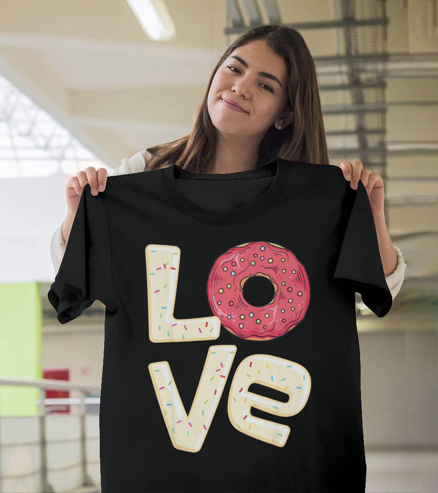 Funny I Love Bagel Donuts Sprinkled Love T-Shirt