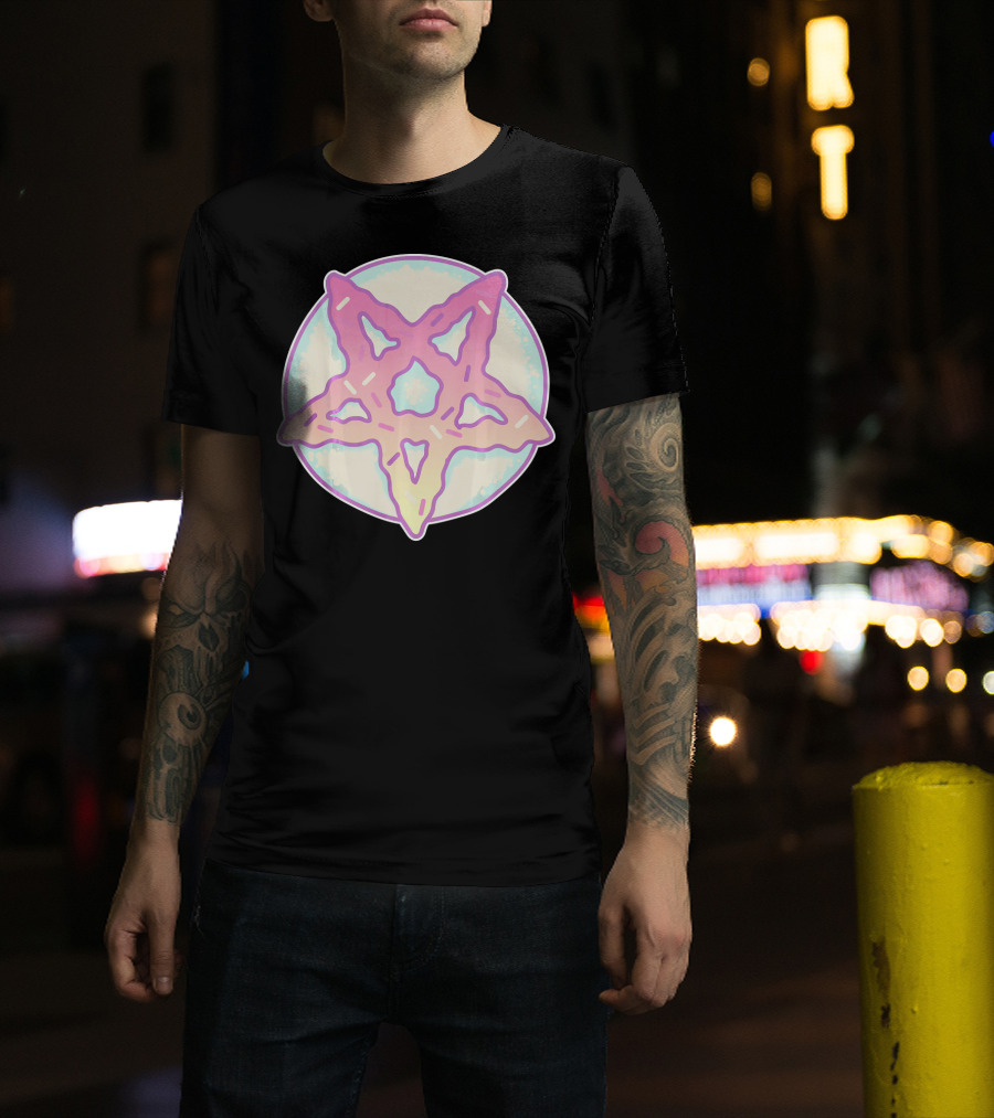 Pastel Goth Vaporwave Pentagram Satan Do Pastel Star T-Shirt