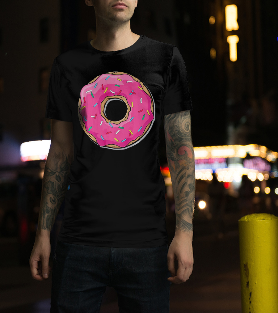 Pink Sprinkle Donut Delight T-Shirt