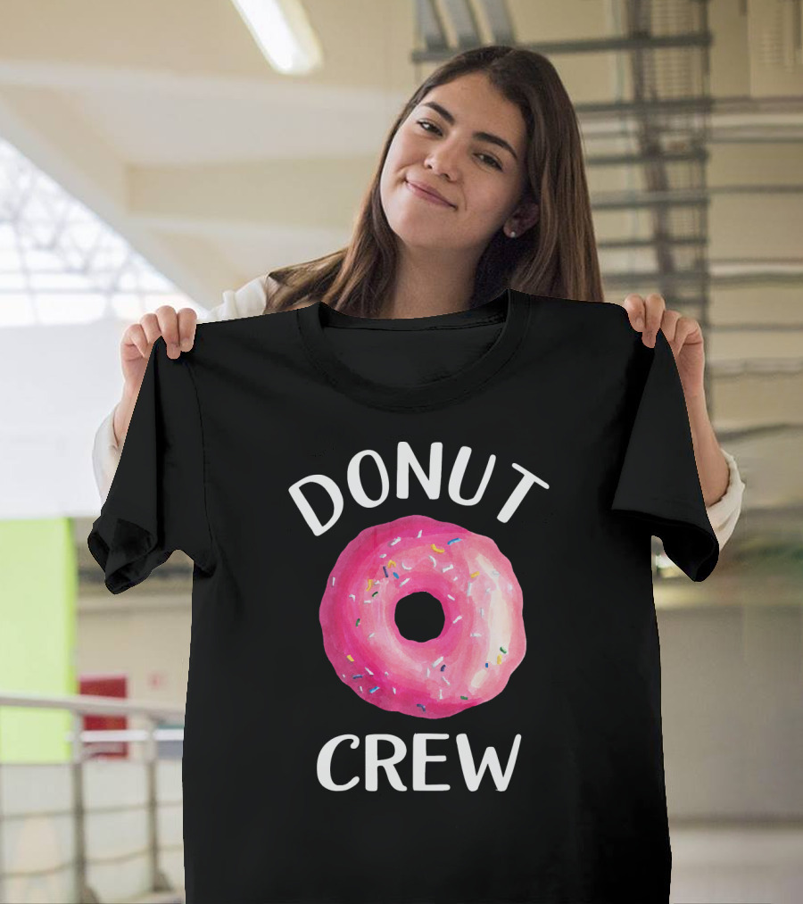 Donut Crew Pink Sprinkled Doughnut T-Shirt