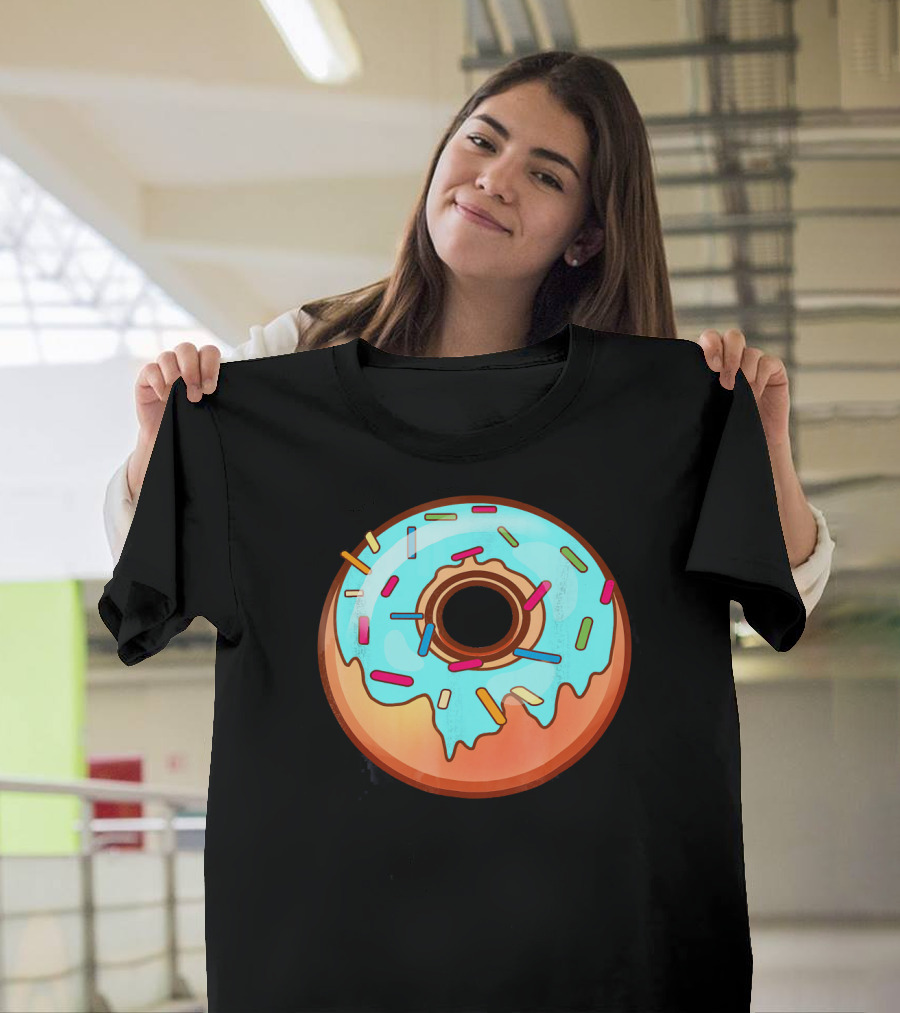 Humorous Mega Donut with Colorful Sprinkles T-Shirt