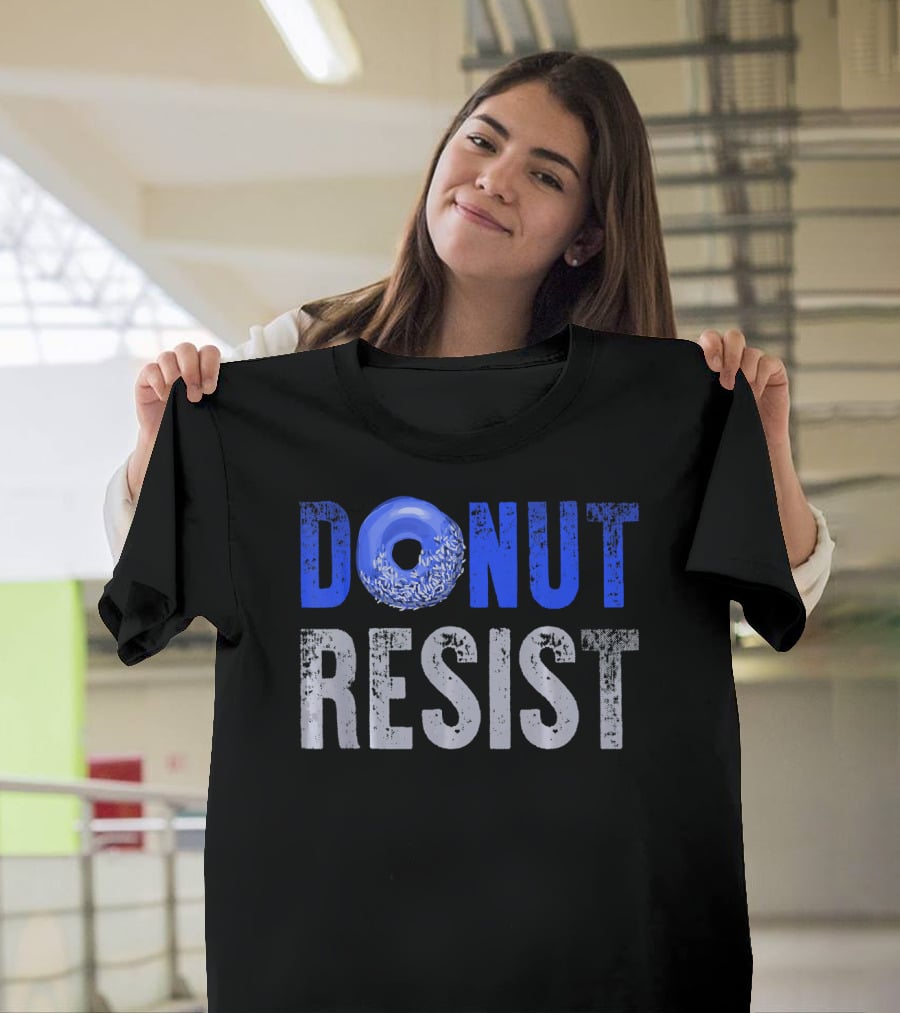 Police Officer Thin Blue Line Donut Resist T-Shirt