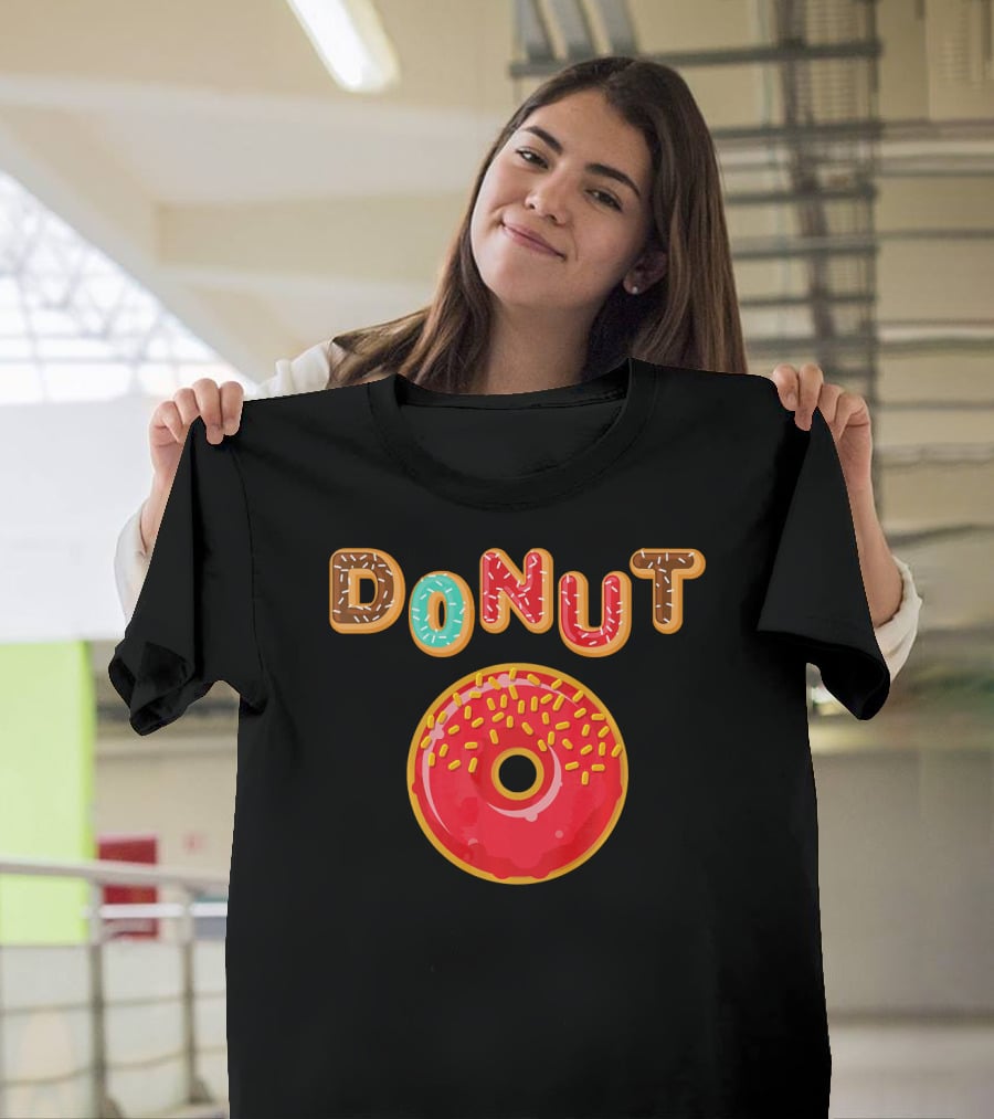 Donut Glazed And Sprinkled Funny Cartoon DoNut T-Shirt