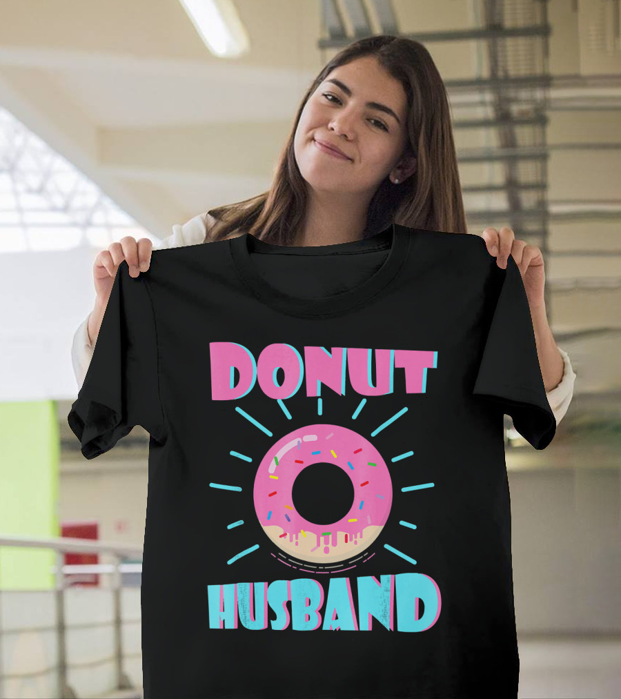 Donut Husband Pink Frosted Donut with Sprinkles T-Shirt