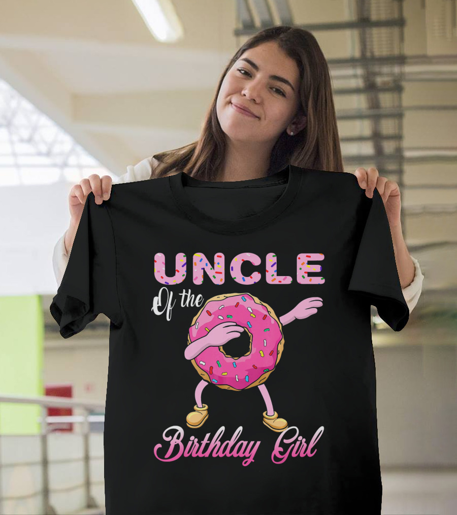 UNCLE Of The Birthday Girl Donut Dab T-Shirt