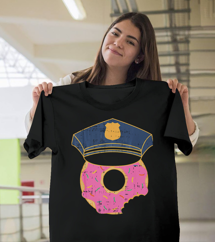 Donut Sprinkles Police Hat Cop Awesome Iconic T-Shirt