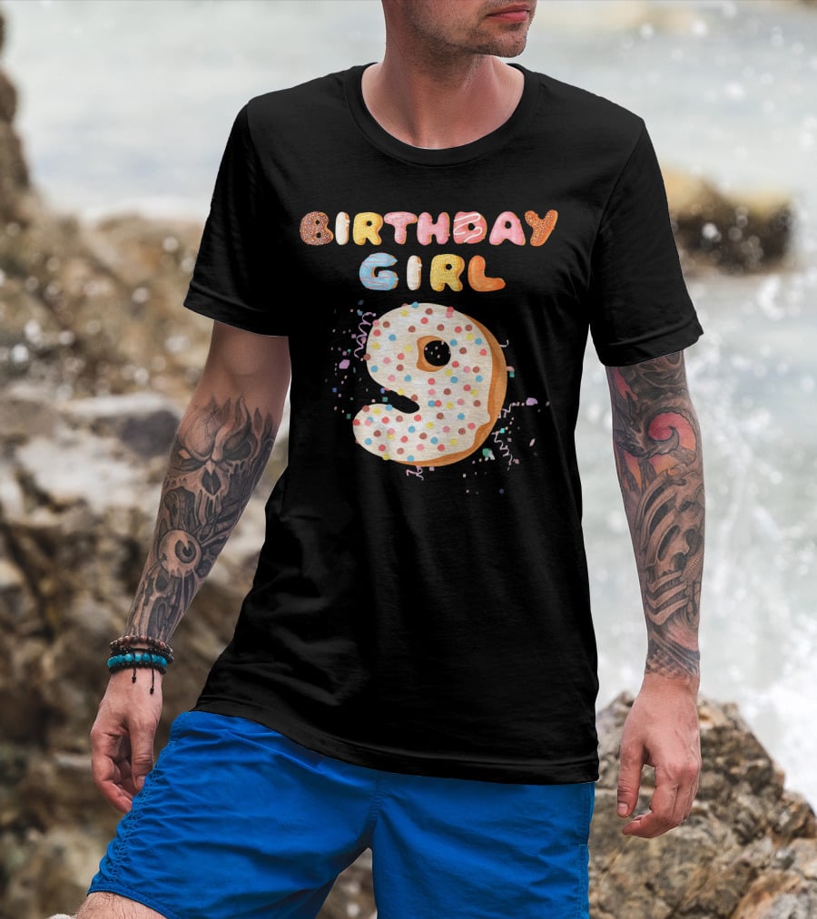 Birthday Girl Donut 9 T-Shirt