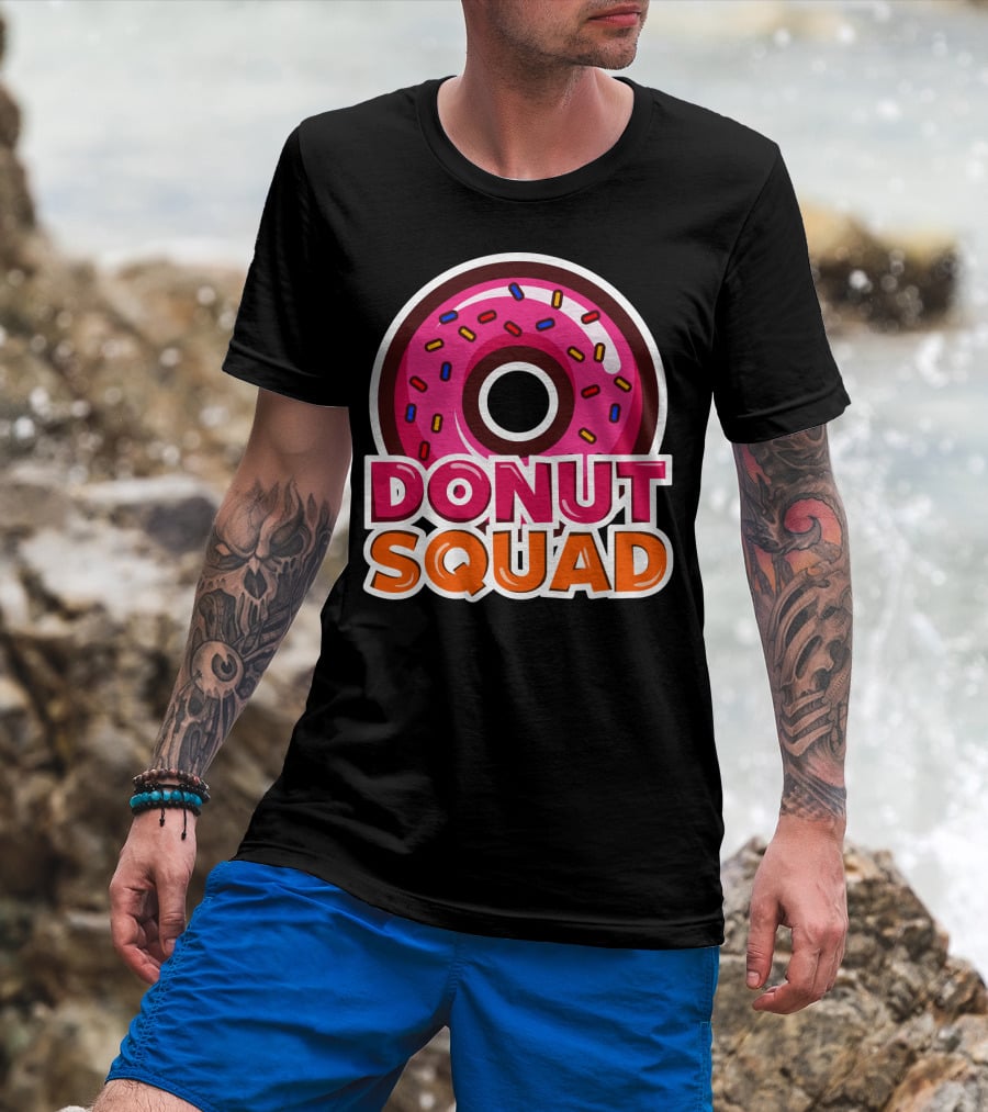 Cool Donut Squad Funny Doughnut Group With Sprinkles T-Shirt