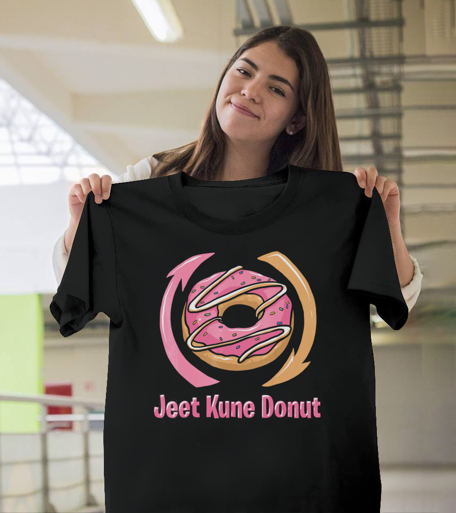 Jeet Kune Donut IIFY Pink Frosted Donut Martial Arts Humor T-Shirt