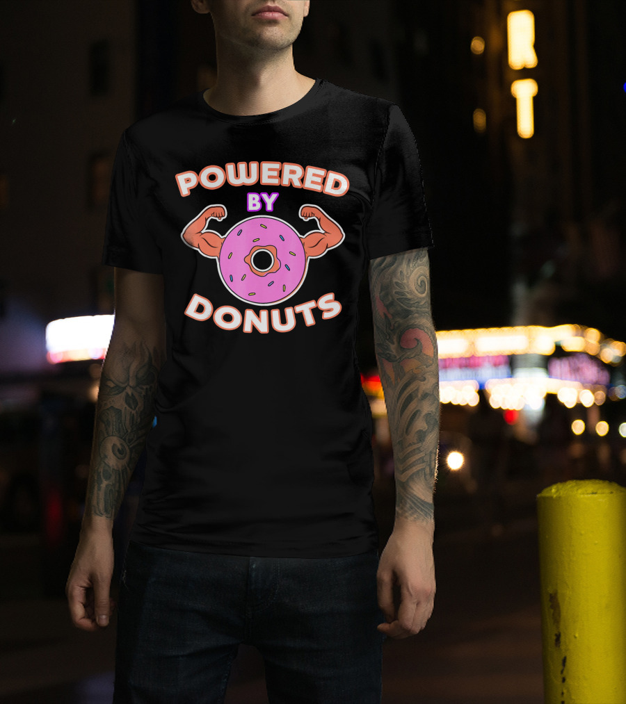 Powered By Donuts Muscle Pink Sprinkles T-Shirt