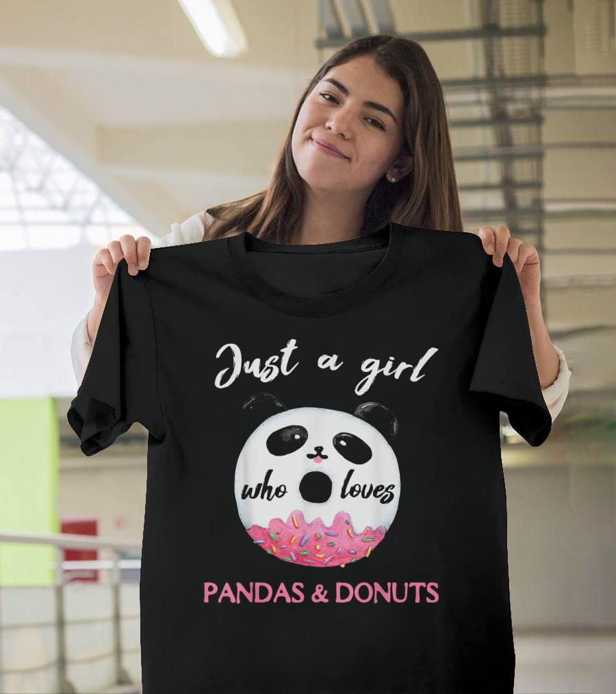 Just a Girl Who Loves Pandas and Donuts T-Shirt