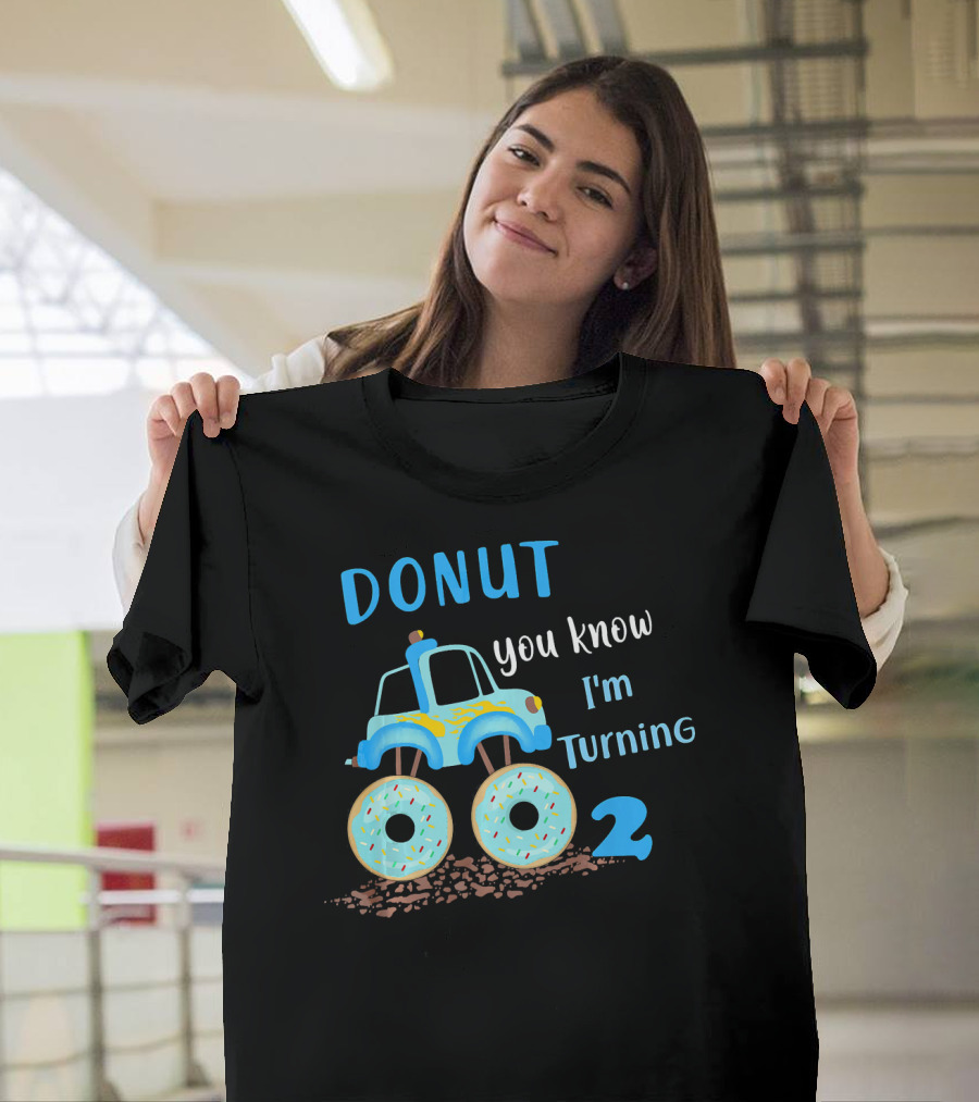 Donut You Know I'm Turning 2 Donut Funny 2nd Birthday T-Shirt