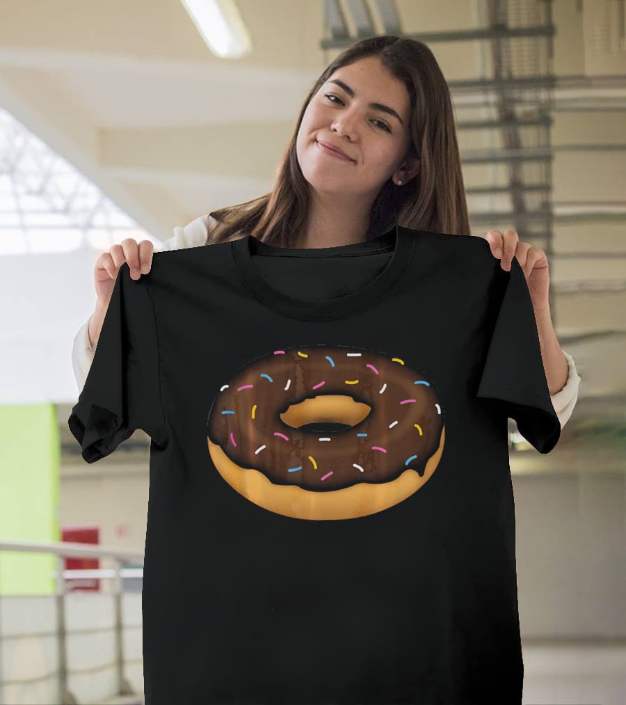 Chocolate Sprinkled Donut Emoji T-Shirt