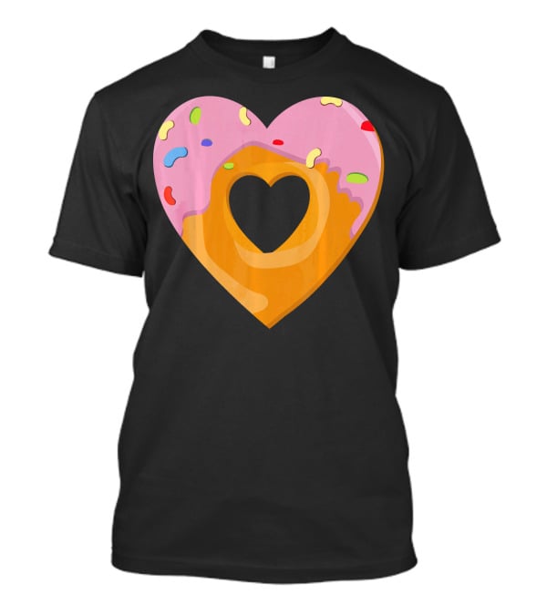 Donut Heart Cute Donut Heart WomenYouth Va T-Shirt