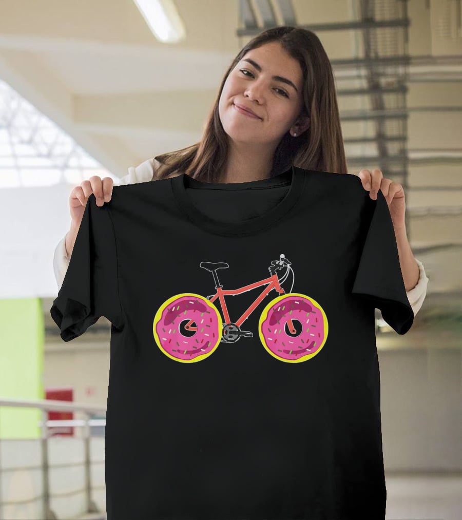 Donut Bicycle Mountain Bike Cycling Humor T-Shirt