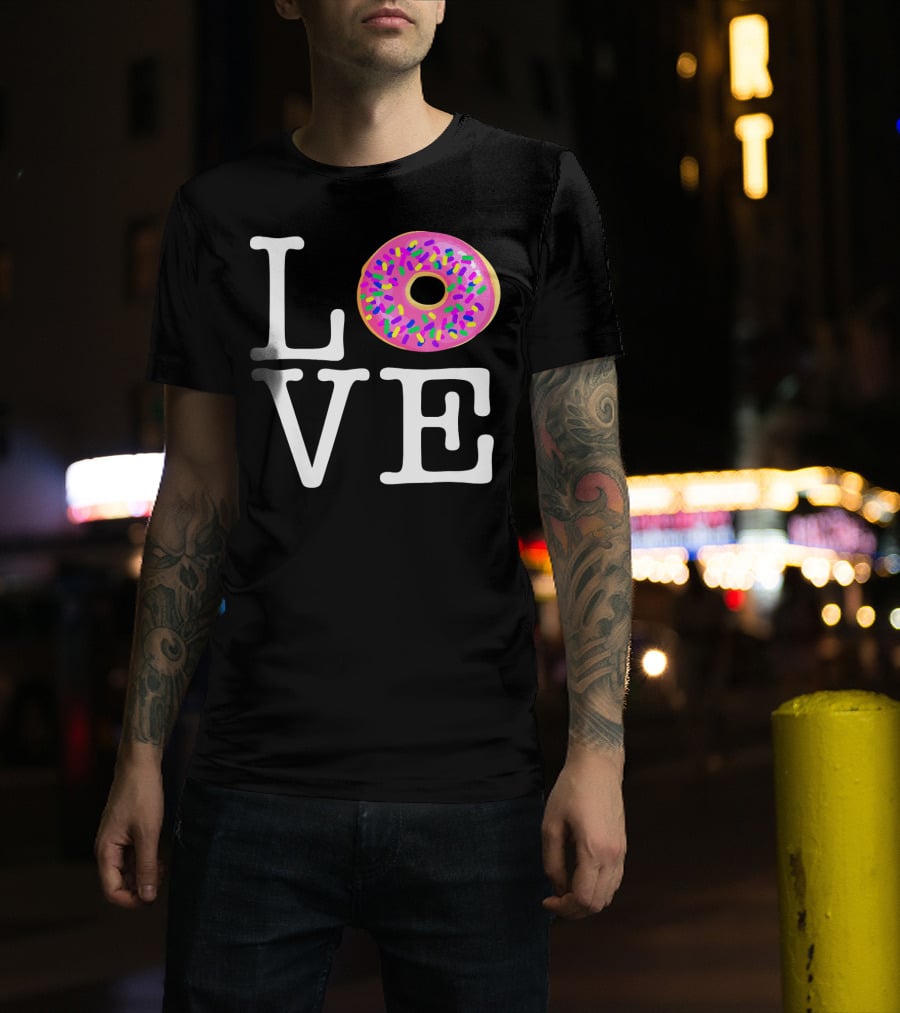 LOVE Donut Pink Sprinkles T-Shirt