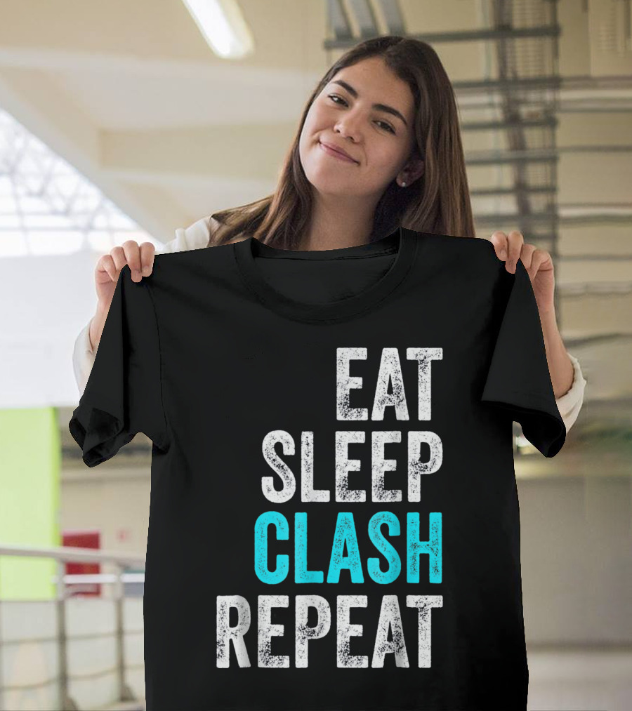 Mens Gaming Clan Eat Sleep Clash Repeat T-Shirt