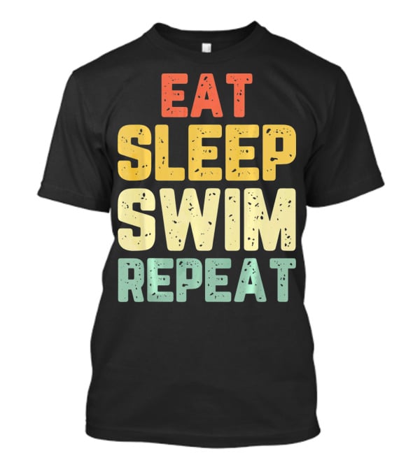 Eat Sleep Swim Repeat Swimming Vintage T-Shirt