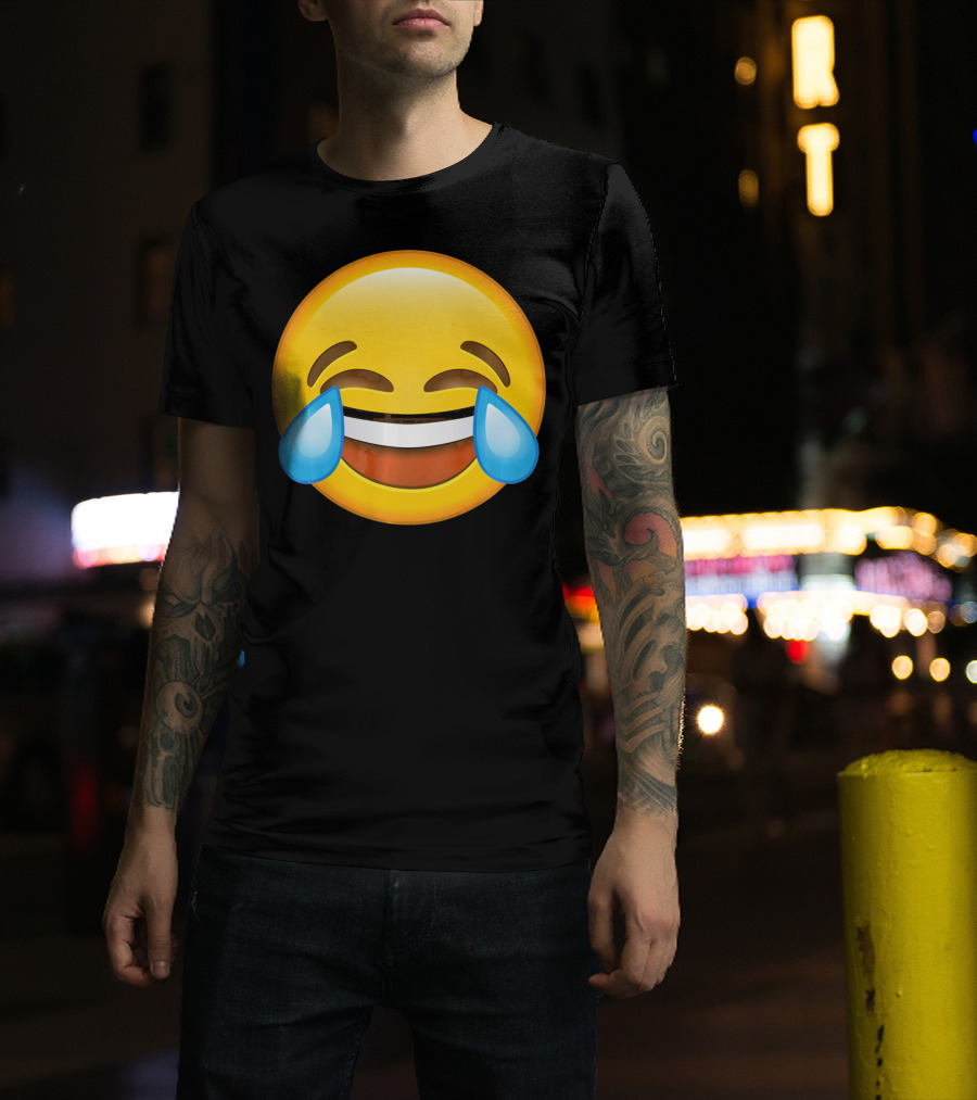 Funny Crying Tears Of Joy Laughing Emoji T-Shirt