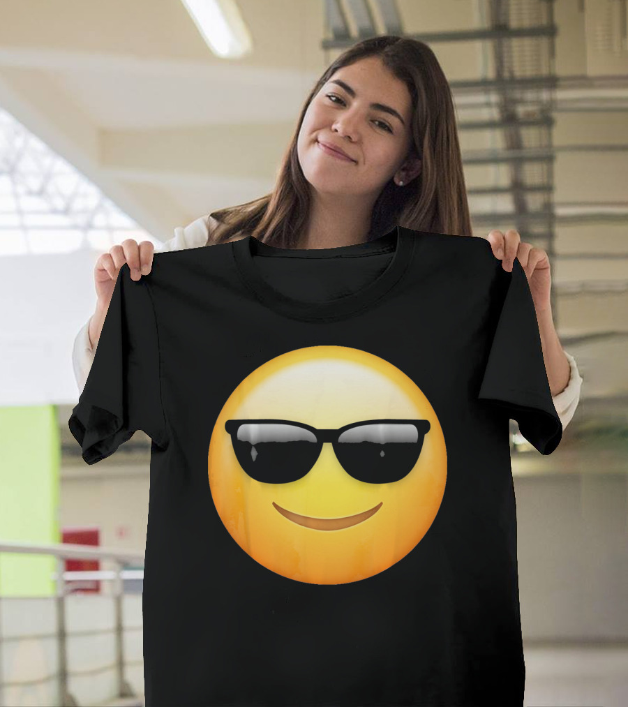 Sunglasses Emoji Cool Smiley Face T-Shirt