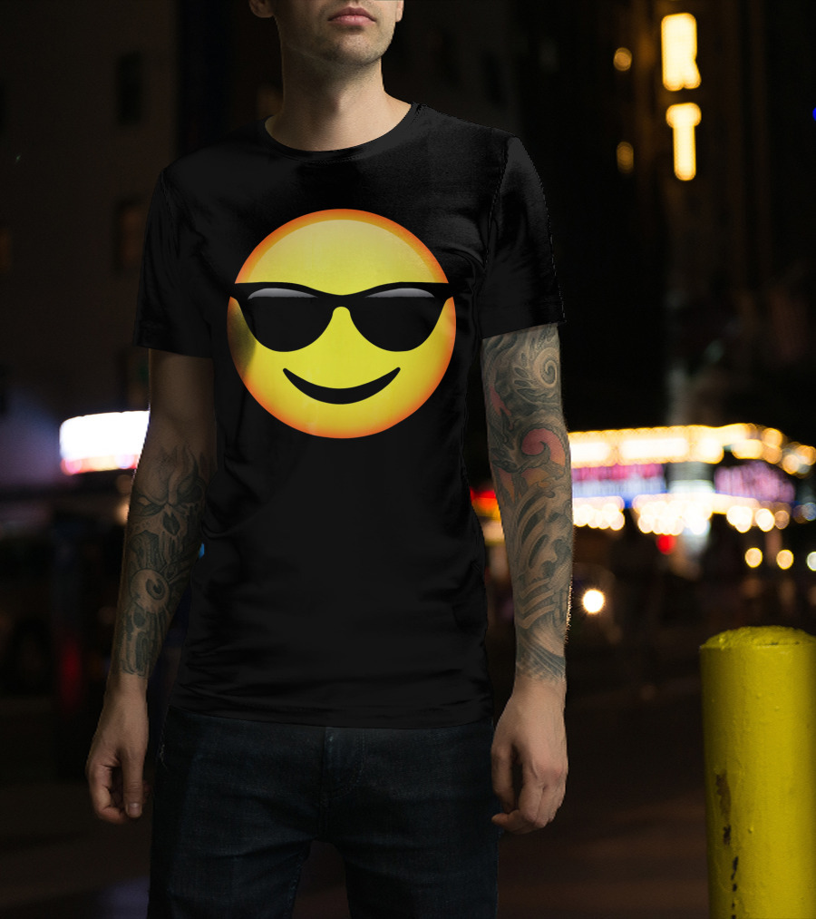 HD Emoji Sunglasses Face Emoticon T-Shirt