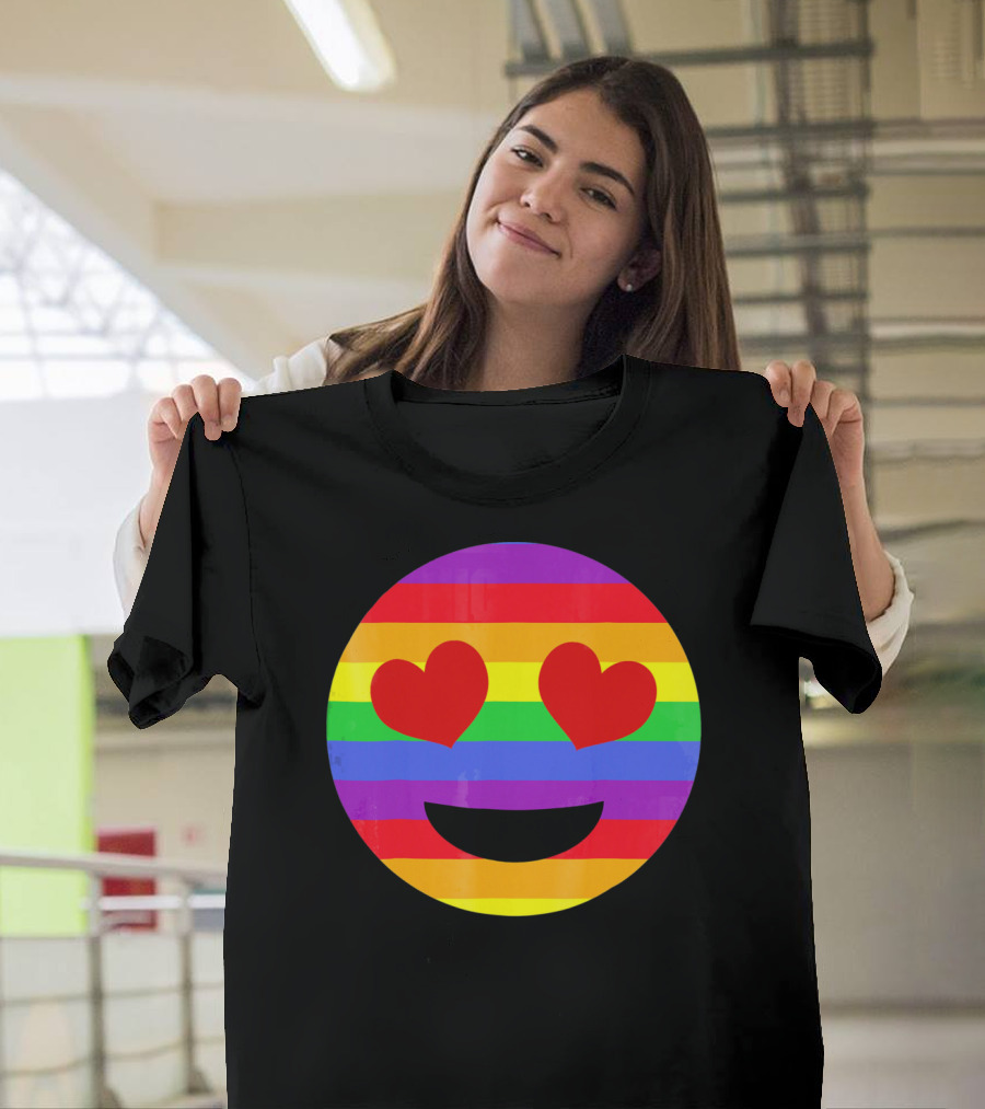 Im Falling In Love Rainbow Heart Eyes Emoji T-Shirt