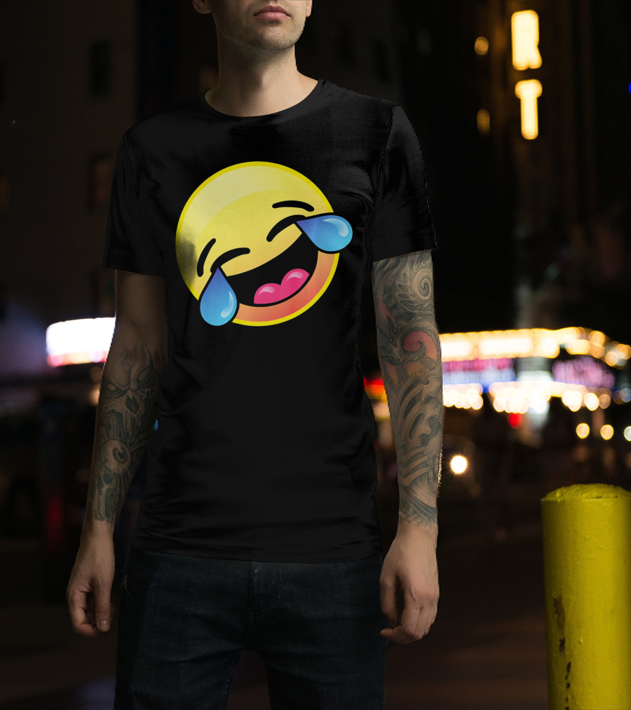 Laughing Crying Emoji Cute LOL Funny Expression T-Shirt