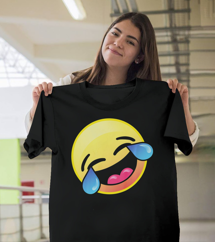 Laughing Crying Emoji Cute LOL Funny Expression T-Shirt