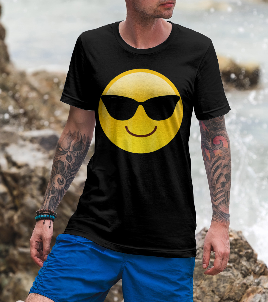 Cool Smiley Sunglasses Emoji Shades T-Shirt
